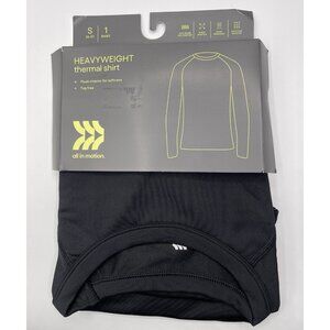 All in Motion Heavy Weight Thermal Shirt Black Mens Size Small Base Layer